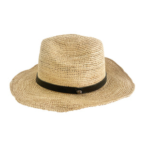 ELYA cuir noir Chapeau